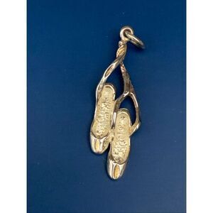 Ballet Slippers Sterling Silver Jewelry Charm #dance #ballerina